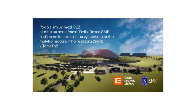 Smlouvy ČEZ a Rolls-Royce SMR v Temelíně podepsány