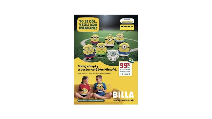 BILLA přináší Mimoni ve fotbalových dresech!