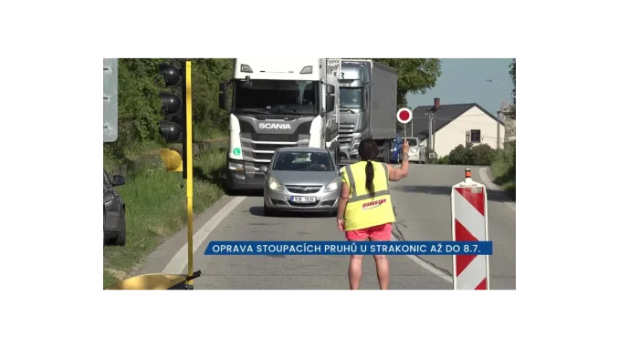 Opravy stoupacích pruhů u Strakonic: Zdržení až 50 dní