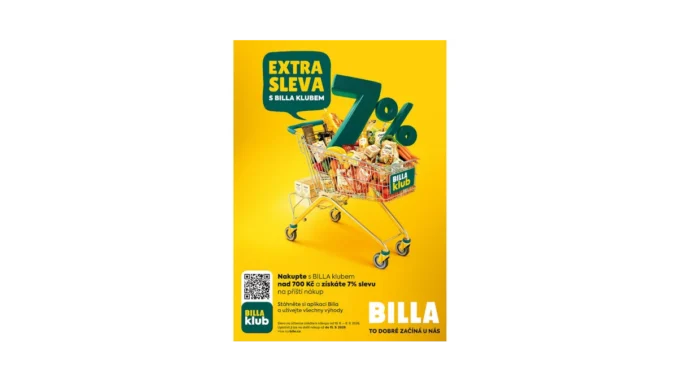 Získejte 7% slevu na další nákup v BILLA